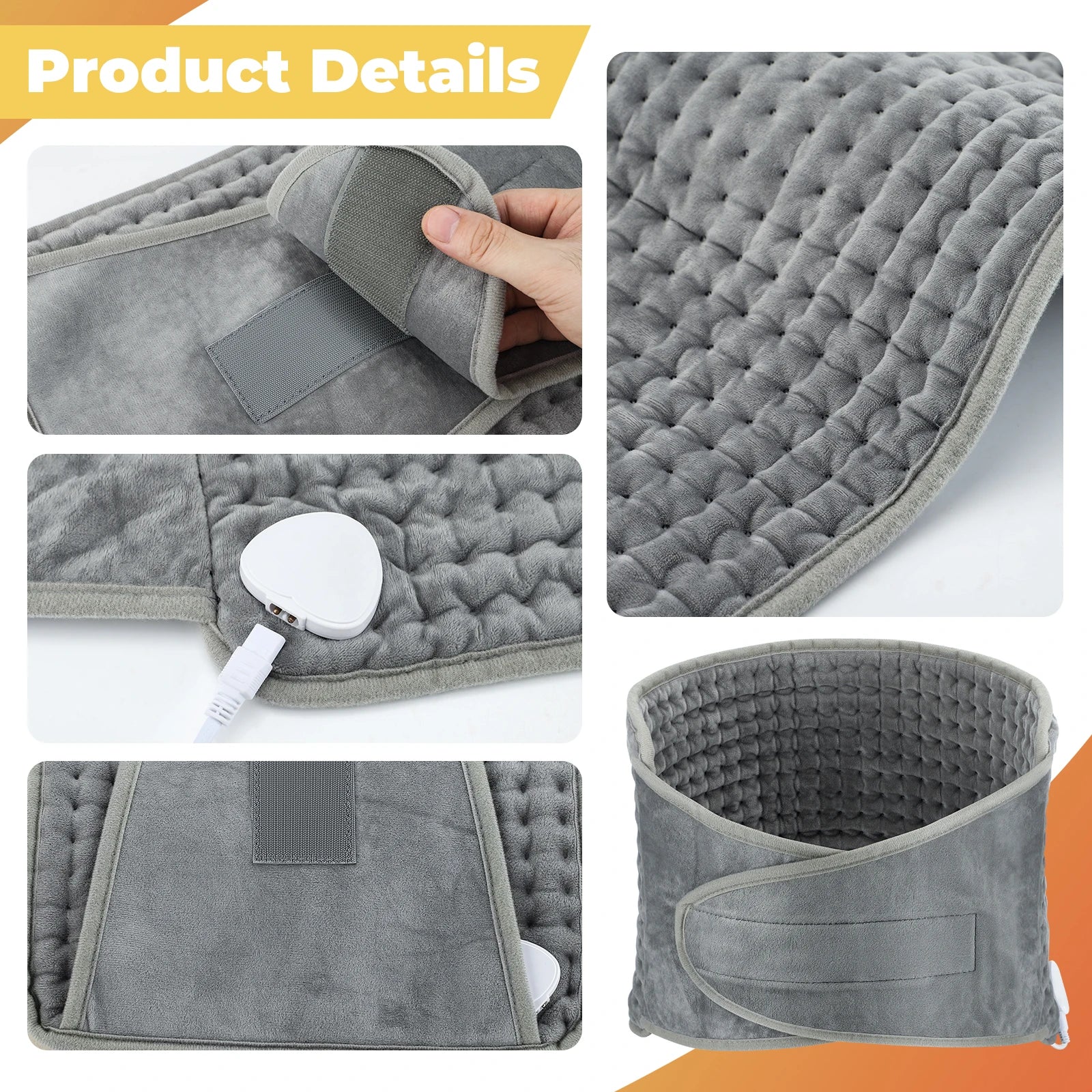 Detail of the ultra-soft micro-plush fabric and adjustable strap